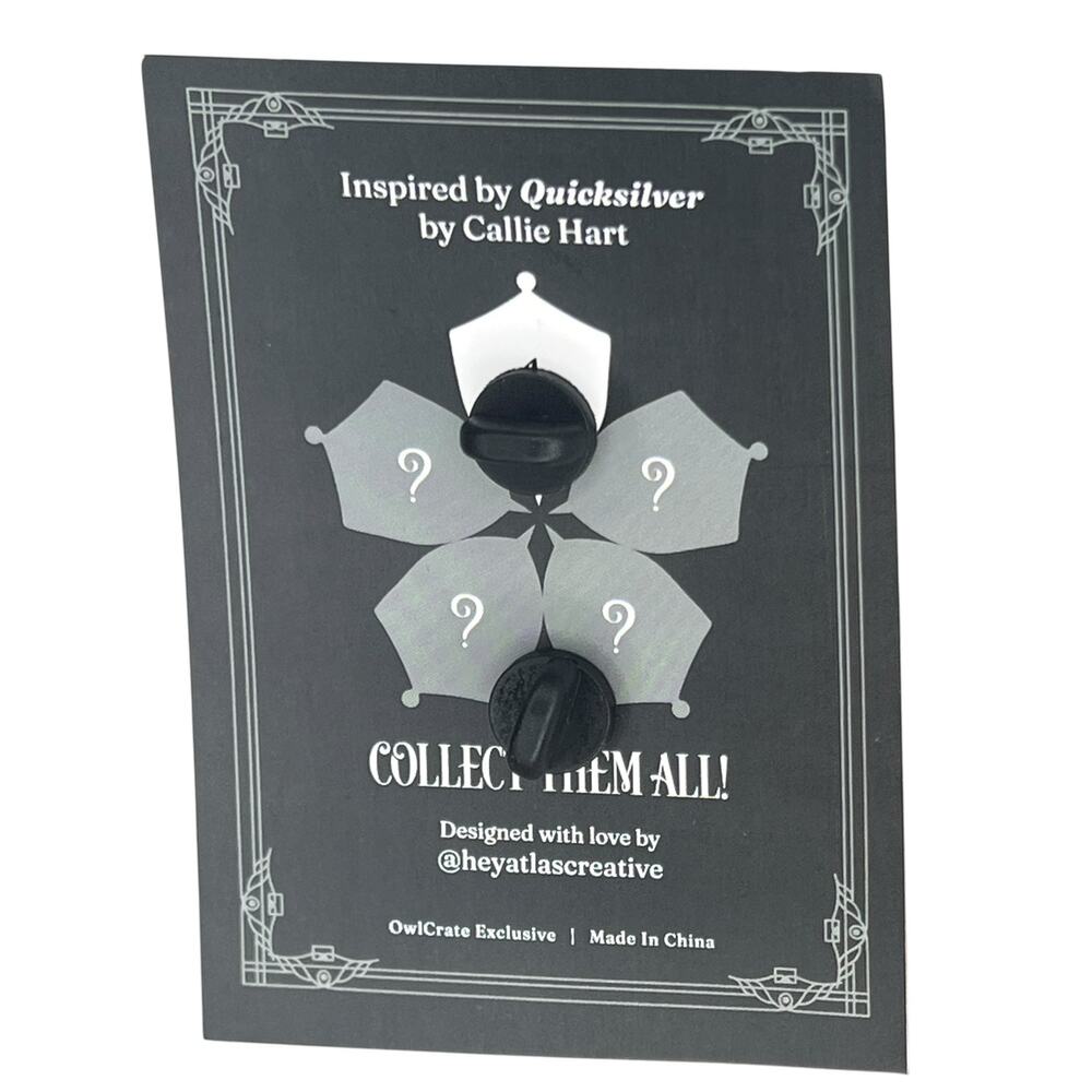 OwlCrate Quicksilver Blades of Love Enamel Pin - Callie Hart January 2026 YA Box - Picture 3 of 6